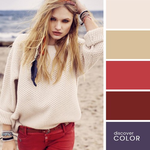 Как правильно сочетать цвета в одежде. 20 идеальный вариант